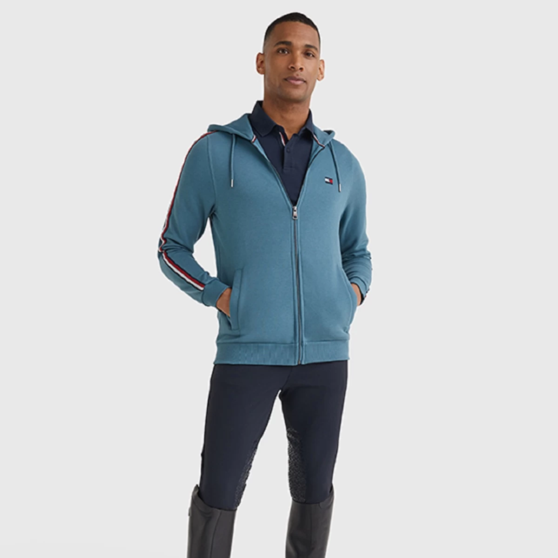 Tommy Hilfiger Men's Zip Thru Hoody - Mercury Marine-1